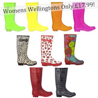 Ladies Womens Winter Waterproof Festival Snow Wellies Wellingtons
