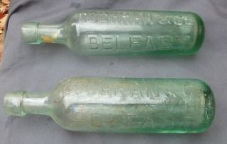 Two Semi Round Bottom Soda Bottles Cochra n & Co. Belfast 18 90s