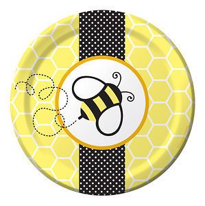 Bumble Bee Buzz Dessert Plates (8)   Party Supplies