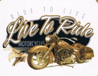 LIVE LIVE TO RIDE MOTORCYCLES Bike Eagle Retro Wild Ride Biker T Shirt