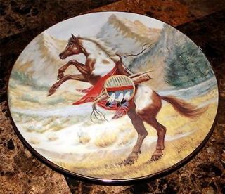War Ponies Of The Plains Proud Companion Indian Horse Plate