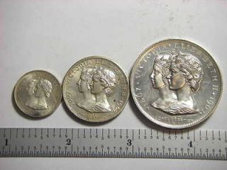 Set of 3 Victoria/Eliza beth II   Canada Centennial medals 1867 1967