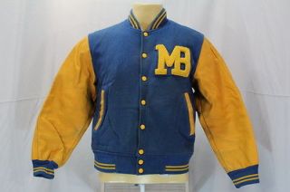 Vintage Mac Beth Varsity Letterman High School Jacket Size M