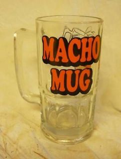 Vintage ZIGGY MACHO MUG BEER GLASS Tom Wilson MINT Y