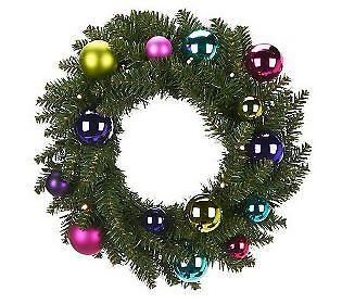 Multi Colors* Bethlehem Lights Battery Operated 16 Ornament Wreath