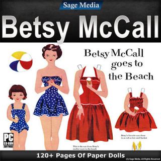 Betsy McCall Paper Doll 10 Year Collection 1951 1961 CD Vintage Cut