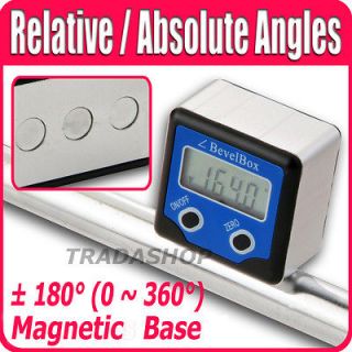 Digital Bevel Box Inclinometer Angle Gauge Meter Protractor Finder