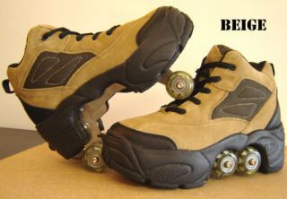 Kick Roller Skate Shoes 4 wheels retractable *BNIB* BEI