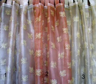 CURTAIN PANELS SHEER PANEL DRAPES 84 PAIR NEW SEQUINED