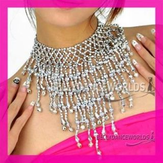 GOLD/SILVER BELLY DANCE CHOKER NECKLACE COSTUME JEWELRY