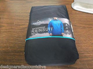 New Paradox Mens Waterproof Rain Suit Jacket & Pants Black MEDIUM