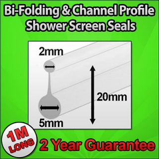 Seal For Bi Fold Channel Profile Folding Glass Door Strip White 1M