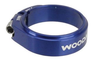 Woodman Deathgrip SL Ti Seatpost Clamp Collar 34.9mm Blue