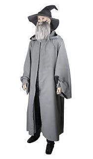 Lord of the Rings Hobbit Gandalf Costume wizard CLOAK adult Robe Grey