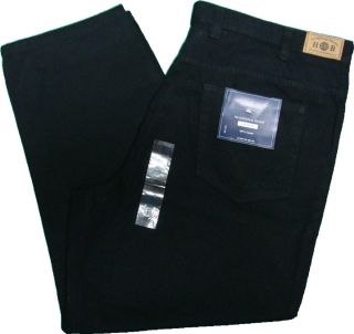 Harbor Bay Loose Fit Denim Jeans Black Big and Tall W 46 to W