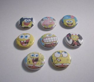 Sponge Bob pins or flatbacks set of 8