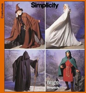 Lord of the Rings Arwen Strider Bilbo Simplicity PATTERN Cape Robe