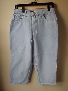 Womens Ladies Jeans Pants BILL BLASS High Waisted Checked Sz 12 P New