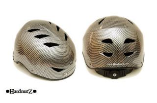 Skate Carbon Fibre Black Scooter/Skateb oard/BMX Bike Pro Stunt Helmet