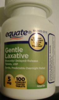 Equate Gentle Laxative Compare To Dulcolax Bisacodyl 5 mg 200 Tablet