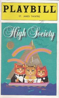 Opening Night Playbill   High Society   4/27/98