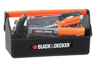 BLACK & DECKER JUNIOR Toy Tool Set w/Carrying Tool Box (14 Piece Set