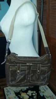 Giani Bernini Handbag Brown Distressed Leather Medium size w