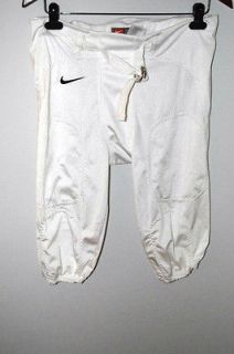 NIKE BOYS XL FOOTBALL PANTS WHITE KNEE POUCHES FOR PADS ADJUSTABLE
