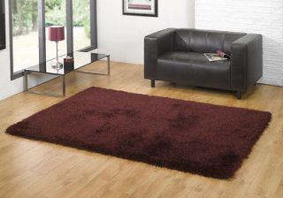 Quality Heavy Shaggy Rug in Red Black 60 x 110 cm (2 x 37) Carpet