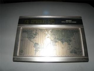Vintage Seiko digital world time desk clock works well please LOOK