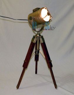 MARITME NAUTICAL SPOT FLOOR LAMP, DESIGNER SEARCH LIGHT WITH TRIPOD