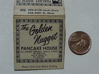 1960s Dayton,Ohio Chicago,Illinois Florida Golden Nugget Pancake House