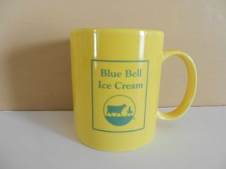Blue Bell Ice cream yellow mug