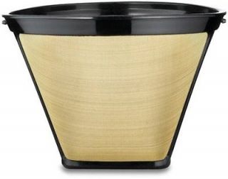 Reusable #4 Cone Shape Coffee Filter Mesh Basket Gold Tone BULK