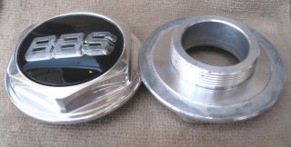 BBS RS Polished Billet Aluminum Center Hub Caps 1/2 Height 15mm