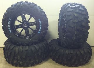Black 14 ATV Wheels 26 Maxxis BigHorn Tires Kawasaki Teryx Mule(4