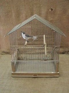 vintage bird cage stand
