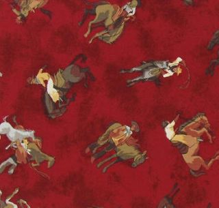 Cowboy Cowgirl Hat Bronco Horse Ranch Curtain Valance