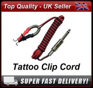 TATTOO CLIP CORD 1.8m For Gun/Power Supply BLACK & RED *Sale*