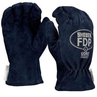 NEW Shelby NFPA Fire Gloves, Koala Tanned Cowhide, Wristlet, Blue