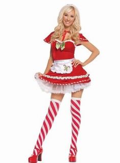 Candy Cane Kandi Kane Velvet Dress Cape Holiday Christmas Costume