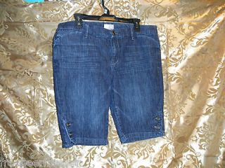 White house blane womans stretchy shorts sz 14 jean look nwot