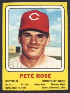 1969 1970 TRANSOGRAM BASEBALL ~ PETE ROSE ~ CINCINNATI REDS