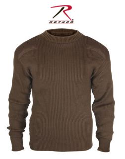 SWEATER BROWN ACRYLIC COMMANDO MILITARY STYLE MEETS MILITARY SPECS