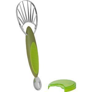 Stainless Steel Avocado Slicer & Pitter Tool Comfortable Handle Green