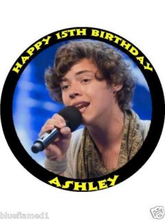 Harry Styles One Direction 7.5 Rice Paper Cake Topper