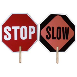 Hand Held Stop   Slow Sign – 2 Sided