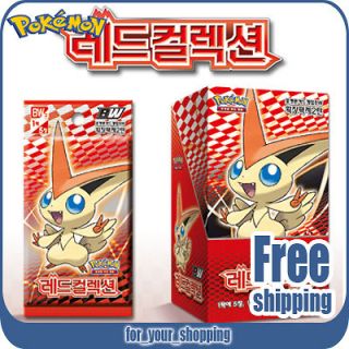 TCG RED COLLECTION KOREAN BOOSTER BOX PLAY CARDS GAMES BLACK AND WHITE
