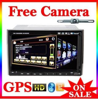 Din HD 7 Car Stereo DVD Player iPod Bluetooth+GPS Navigation+CAM ERA