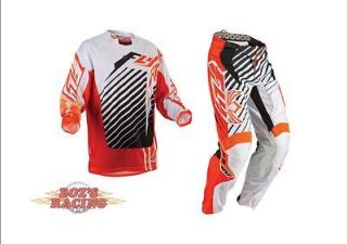 FLY RACING KINETIC RS JERSEY AND PANT GEAR COMBO ORANGE WHITE SX BMX